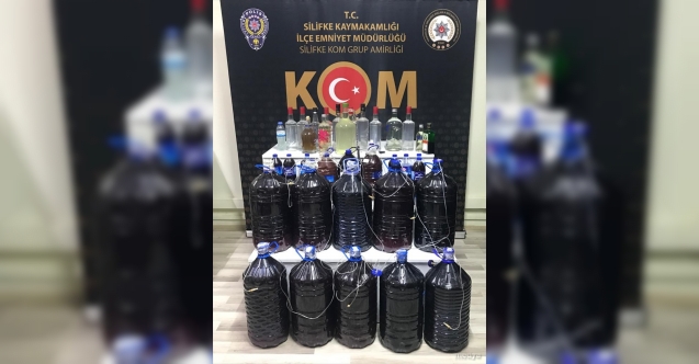 Mersin'de 231 litre sahte içki ele geçirildi