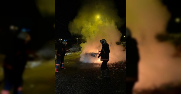 Ankara’da hırsızlar otomobili önce çaldılar sonra yaktılar