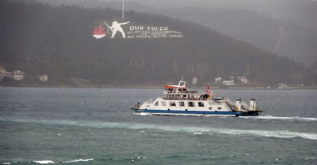 Çanakkale’de, Gelibolu-Lapseki feribot seferlerine fırtına engeli