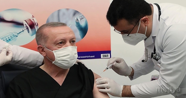 Cumhurbaşkanı Erdoğan koronavirüs aşısı oldu