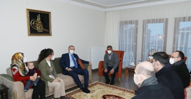 Cumhurbaşkanı Erdoğan’dan ev ziyareti