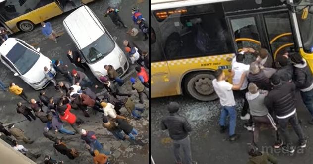 İstanbul’da otobüs şoförünü darp eden 3 maganda tutuklandı