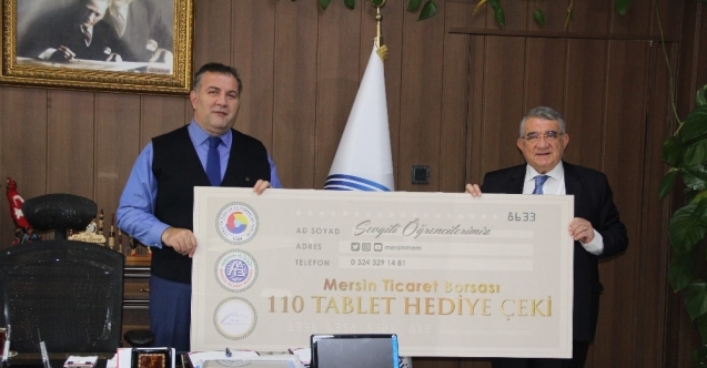 Mersin Ticaret Borsasından öğrencilere 110 tablet bilgisayar