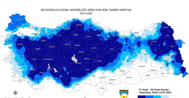 Meteorolojiden Bursa için ziraî don uyarısı