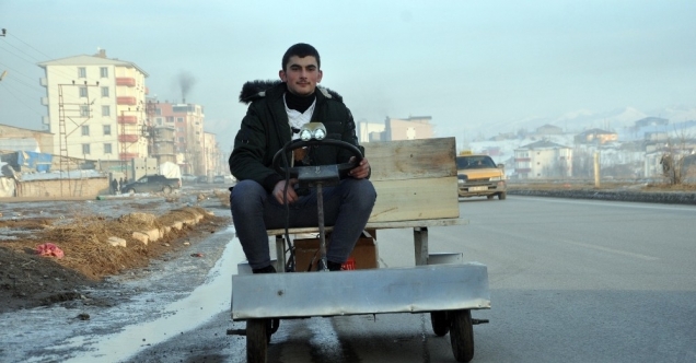 Yüksekovalı kardeşler hurda malzemeden elektrikli araç yaptı