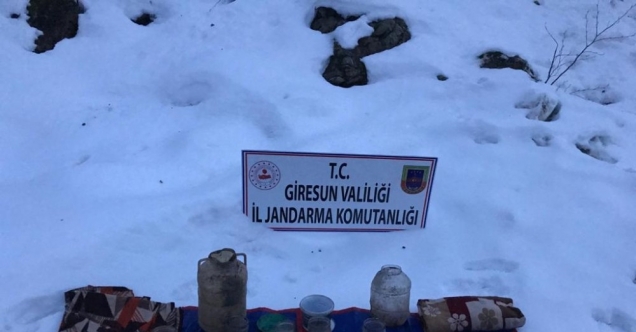 Giresun’da PKK’lıların kullandığı erzak deposu bulundu