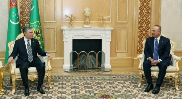 Bakan Çavuşoğlu Türkmenistan Devlet Başkanı Berdimuhamedov tarafından kabul edildi
