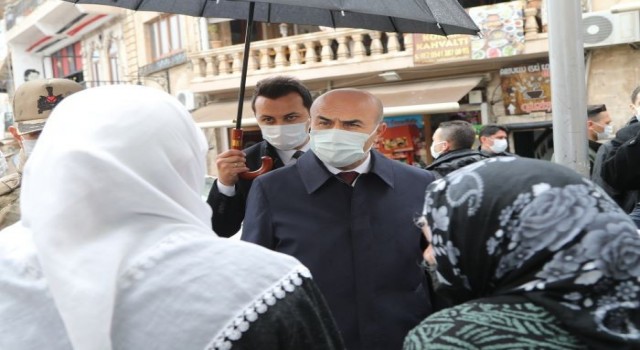 Mardin Valisi Demirtaş, korona virüs denetimine katıldı