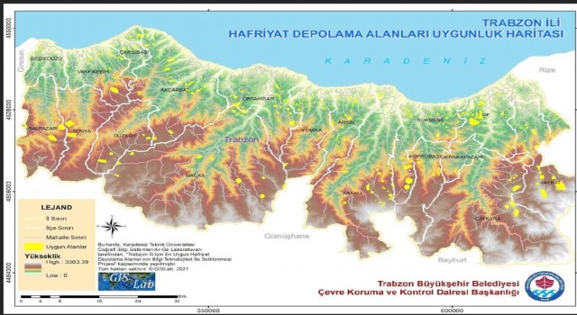 Trabzonda hafriyat depolama alanları belirlendi