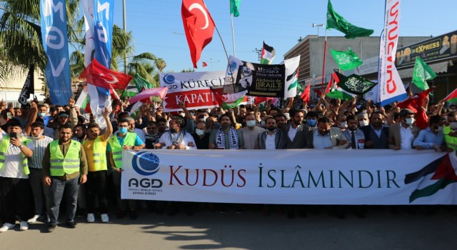 Adanada STKlardan İsrail protestosu