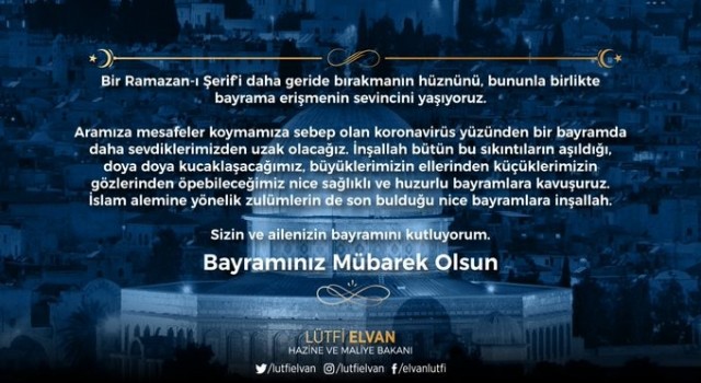 Bakan Elvan vatandaşların Ramazan Bayramını kutladı