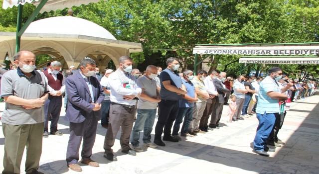 Filistinde şehit olan vatandaşlar için Afyonkarahisarda gıyabi cenaze namazı kılındı