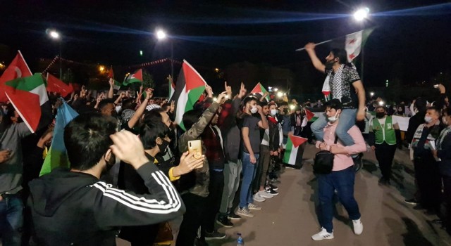 İsrailin Mescid-i Aksa saldırıları Karabükte protesto edildi