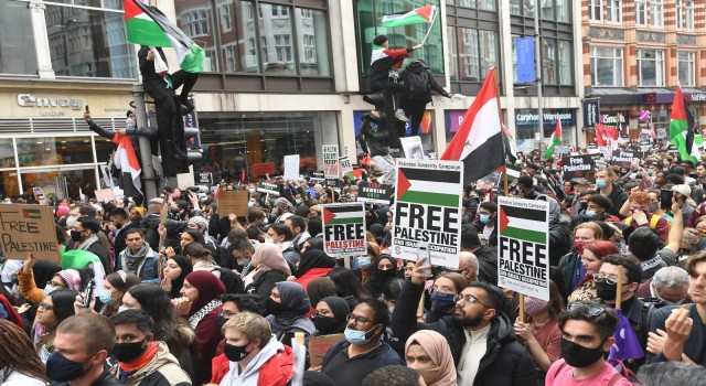 Londrada İsrail karşıtı protesto