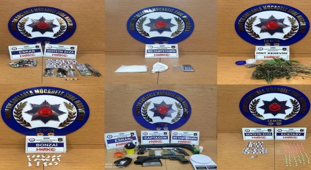 İzmirde uyuşturucu operasyonları: 15 kişi tutuklandı