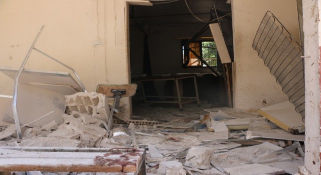PKKnın Afrinde saldırdığı hastane harabeye döndü