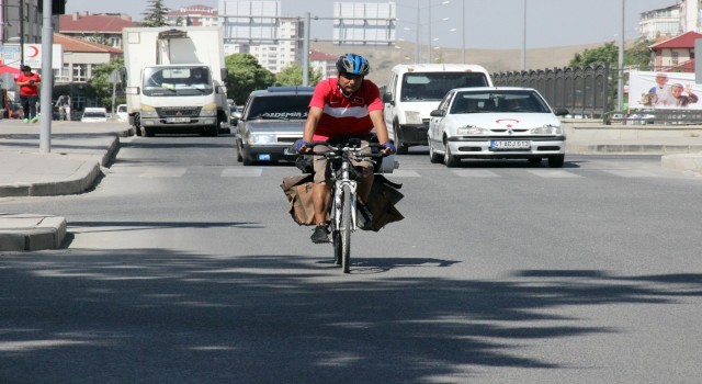 En büyük hayaliydi, Edirneden Karsa bisikletle gidiyor