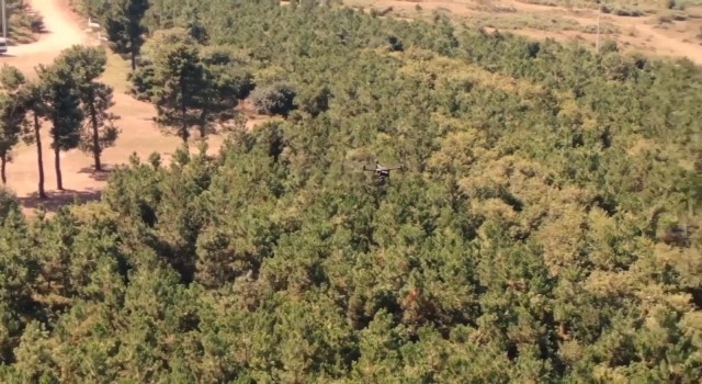 Kocaelide ormanlık alanlar drone ile denetleniyor