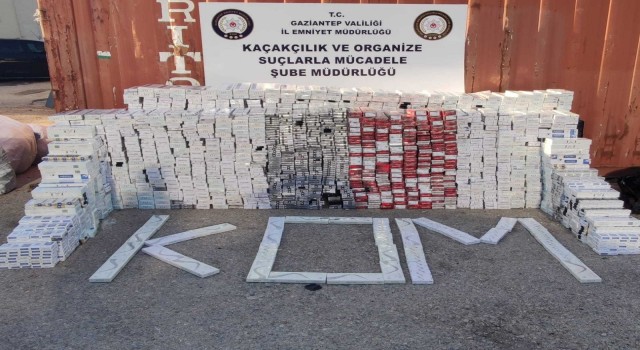 Gaziantepte 33 bin paket kaçak sigara ele geçirildi