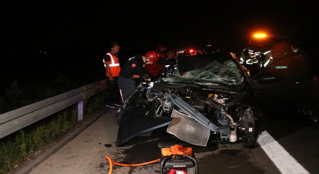 Kuzey Marmara Otoyolunda feci kaza: 1 ölü, 3 yaralı