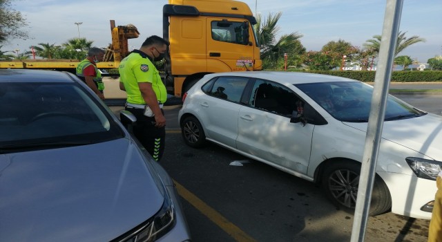 Otomobile çarpan bisiklet sürücüsü hastanelik oldu
