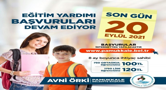 Pamukkale Belediyesinin eğitim yardımında son gün 20 Eylül