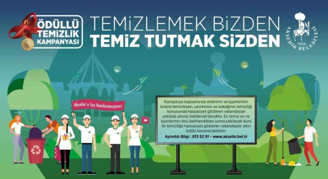 Akşehir Belediyesinden ödüllü temizlik kampanyası