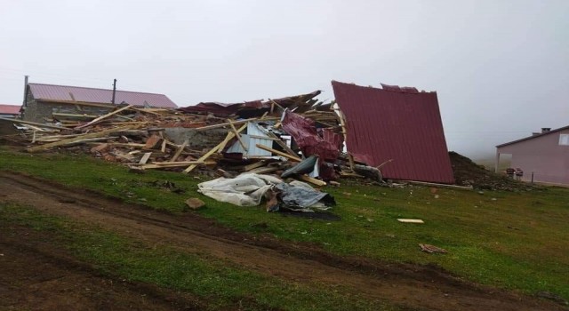Trabzonda yaylalarda yıkımlar yeniden başladı