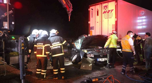 Kapıkule güzergahında feci kaza: 2 ölü