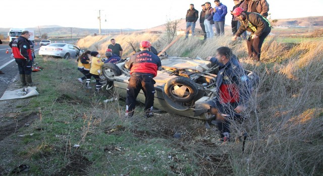 Uygulama noktasında ani fren yapınca kazaya sebep oldu