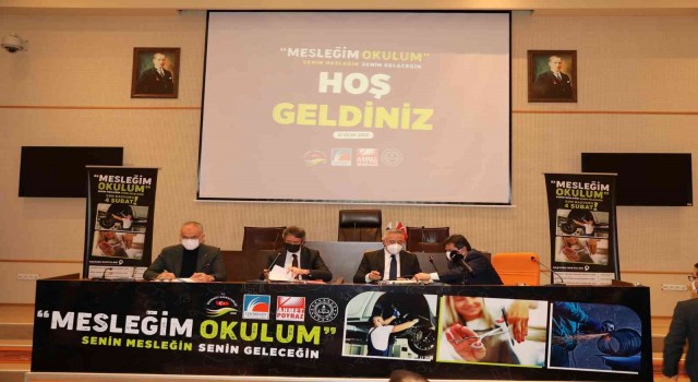 Çekmeköyde ‘Mesleğim Okulum Projesi için imzalar atıldı