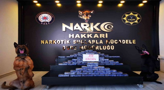 Yüksekovada aracın marşbiyel kısmından 39 kilo eroin çıktı