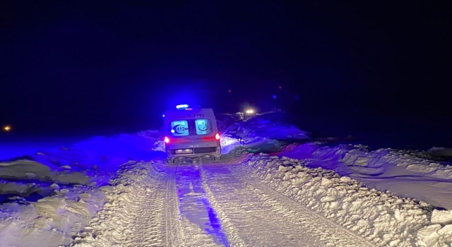 Ardahanda kardan mahsur kalan 3 hasta 4 saatlik çalışmayla hastaneye ulaştırıldı