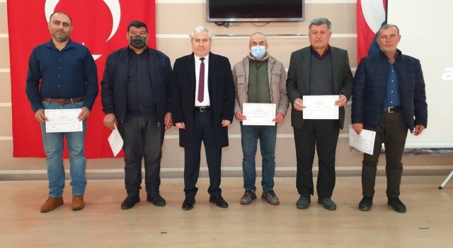 Aşılı Fıstık Çamı Fidan Üretimi Projesine katılanlar sertifikalandırıldı