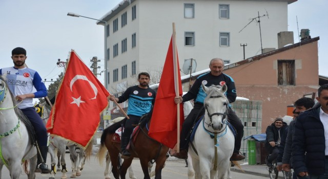 Aşkalede kar üstünde cirit nefes kesti