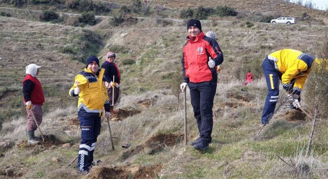 Aydında 112 fidan toprakla buluştu