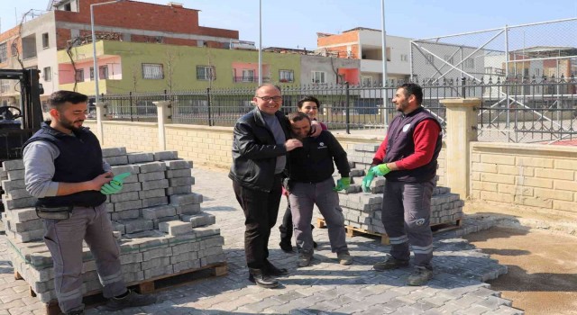 Başkan Akın çalışmaları yerinde inceledi