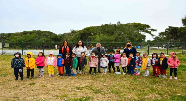 Başkan Sözen, çocuklarla bahara ‘merhaba dedi