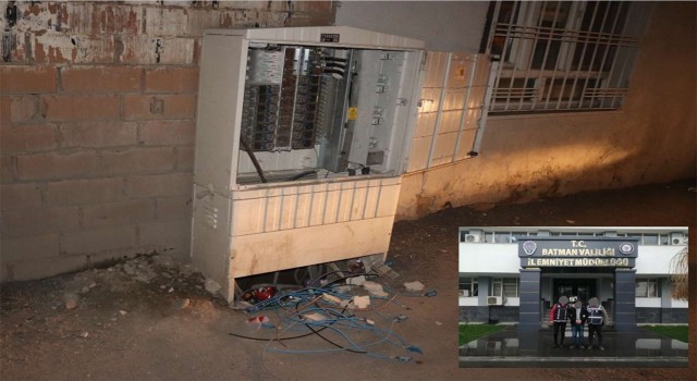 Batmanda kablo hırsızları yakalandı