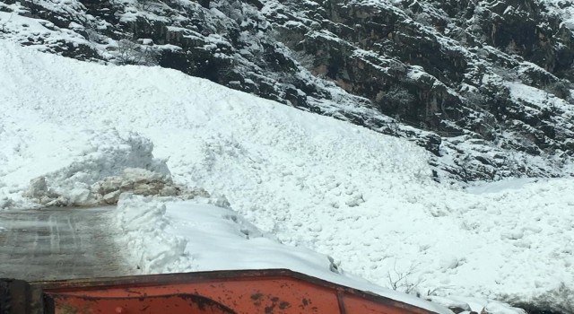 Batmanda köy yoluna çığ düştü