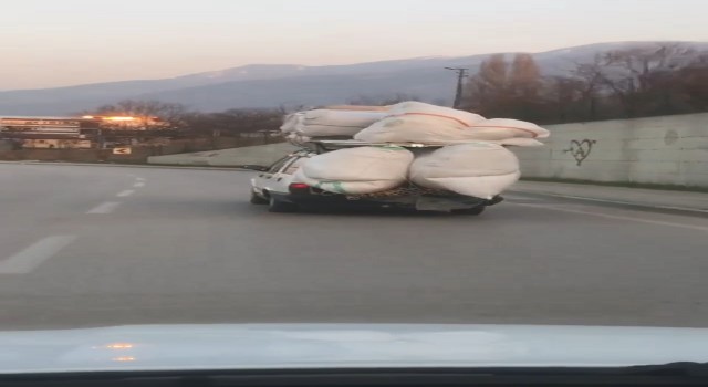 Bursada trafikte tehlikeli taşımacılık