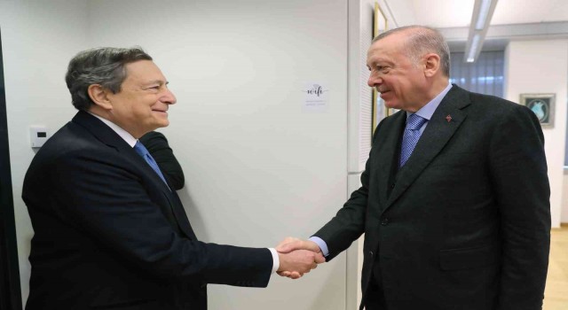 Cumhurbaşkanı Erdoğan, İtalya Başbakanı Mario Draghi ile bir araya geldi