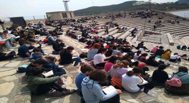 Datçada kitap okuma etkinliği düzenlendi