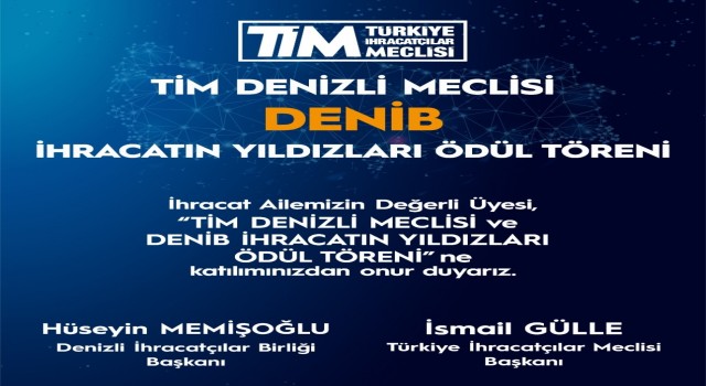 Denizlinin ihracattaki yıldızları ödüllendirilecek