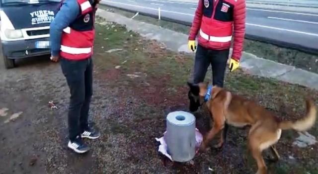 Diyarbakırda emanet olarak gönderilen özel tasarımlı silindirden esrar çıktı