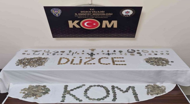 Düzcede tarihi eser operasyonu: 1 gözaltı