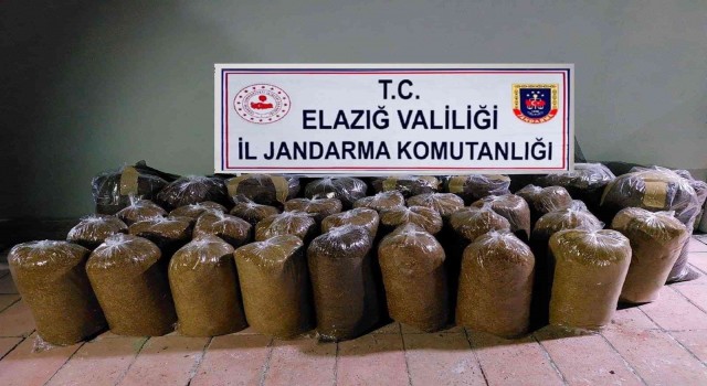 Elazığda 215 kilogram kaçak tütün ele geçirildi