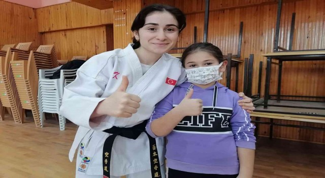 Giresunun tek kadın karate antrenörü kız çocuklarına karateyi sevdirdi