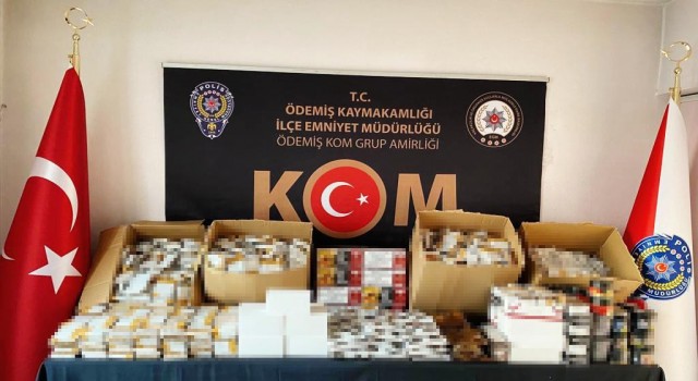 İzmirde kaçak tütün operasyonu