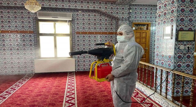 Kırıkkalede Ramazan ayı öncesi camiler dezenfekte edildi